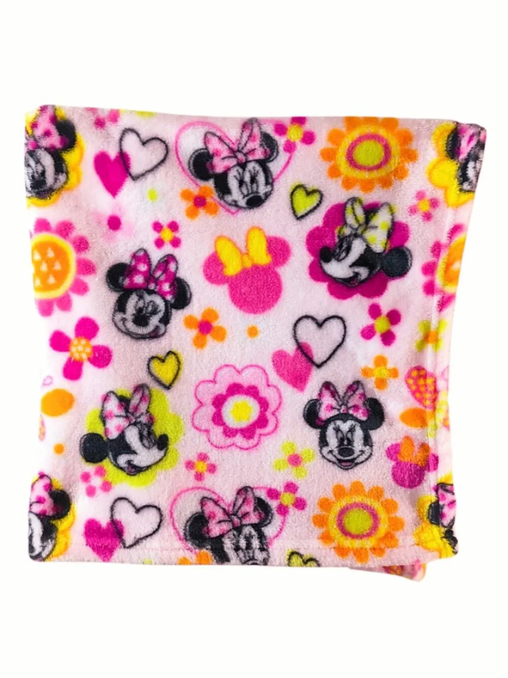 Disney Baby Minnie Mouse Heart Floral Pink Blanket 29